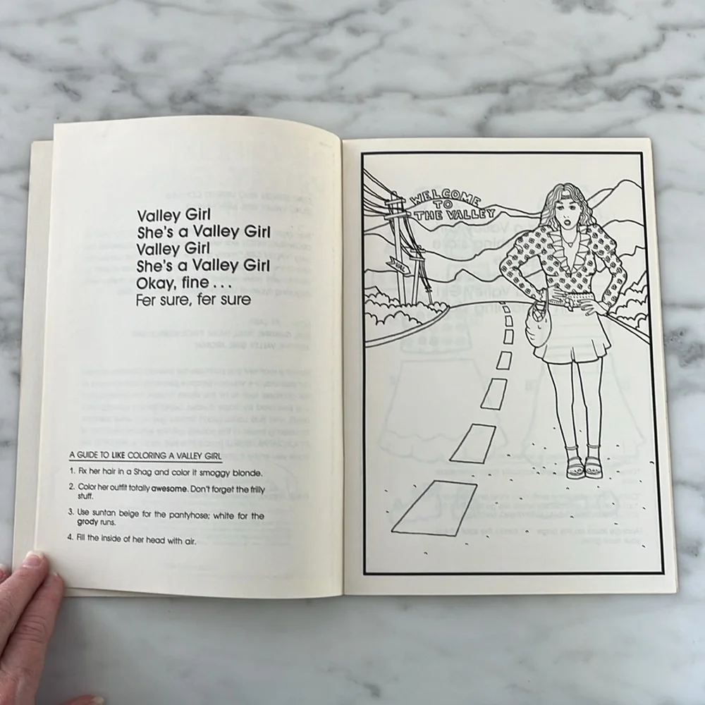 Totally tubular! Official VALLEY GIRL coloring book - Picture 4 of 7